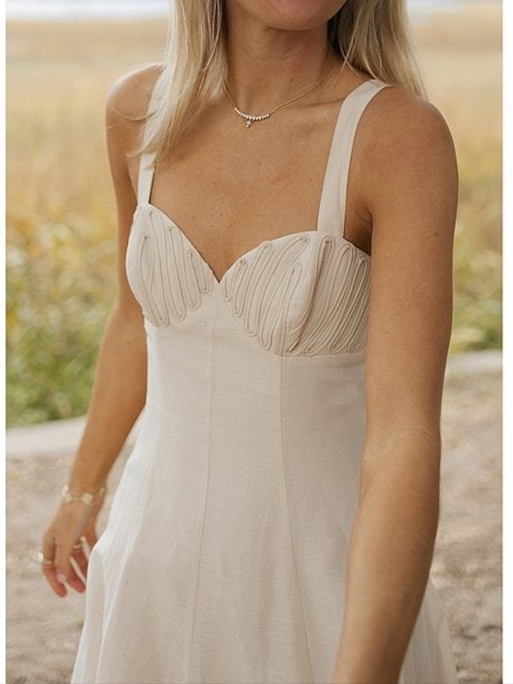 NWT Antonio Melani x Simkins Page Soutache Linen Maxi 10 - Picture 3 of 14